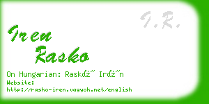 iren rasko business card